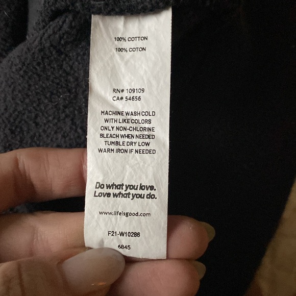 Life is Good fleece lined heavyweight crew sweatshirt - Picture 6 of 7